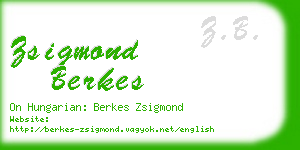 zsigmond berkes business card